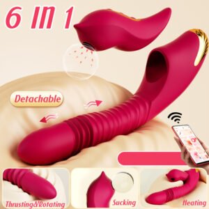 004 6 in 1 g spot and clitoral suction stimulator with app controlled and remote control