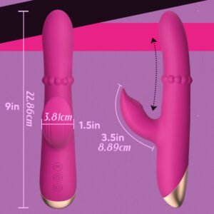 Rechargeable silicone rotating&flapping rabbit vibrator-175 - Image 5