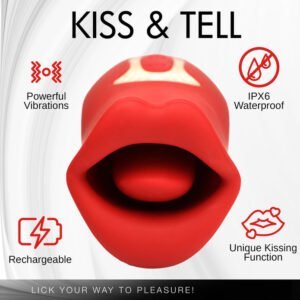 Rechargeable tongue licking&kiss vibrator-153 - Image 2