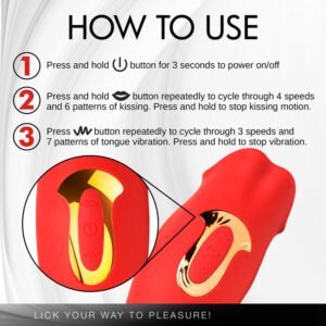 Rechargeable tongue licking&kiss vibrator-153 - Image 3