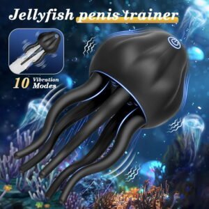 Rechargeable jellyfish-shaped penis trainer-178
