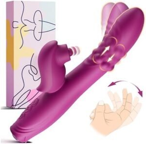 RechargeableSwing rabbit vibrator with Moving Ring-235 - Image 6