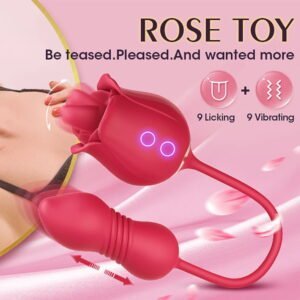 2-in-1 Clitoral Tongue Stimulator with Thrusting Egg Vibrator-397