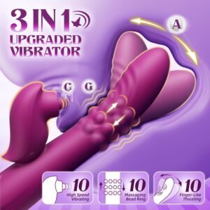 RechargeableSwing rabbit vibrator with Moving Ring-235