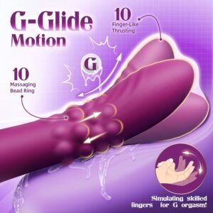 RechargeableSwing rabbit vibrator with Moving Ring-235 - Image 2