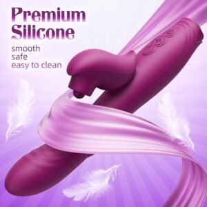 RechargeableSwing rabbit vibrator with Moving Ring-235 - Image 4