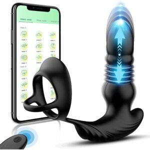 Rechargeable prostate massager with cock ring-976